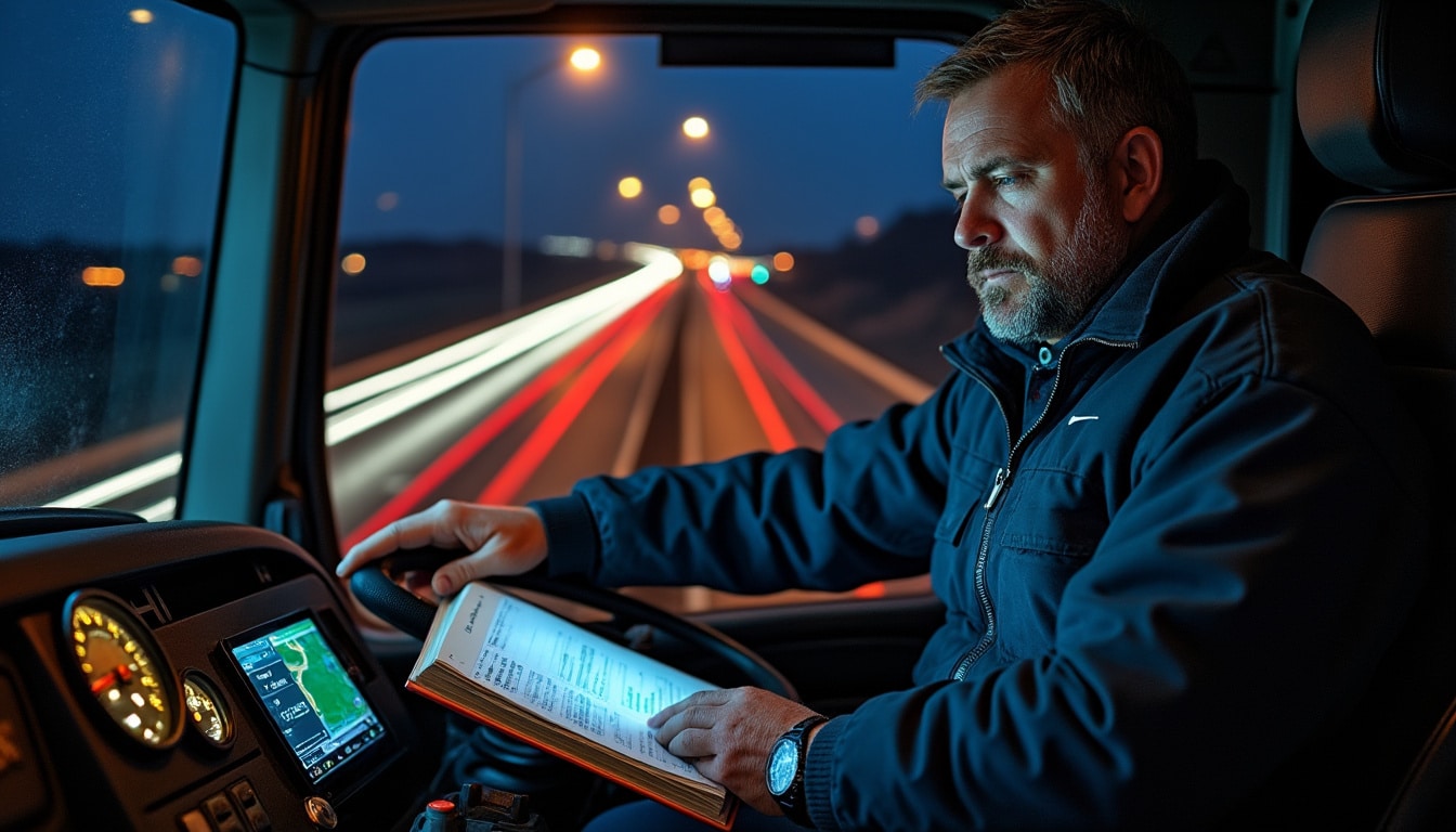 Illustration: Comprendre la notion d’amplitude horaire chez le chauffeur routier de nuit
