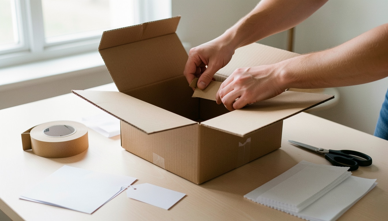 Réutiliser un carton déjà ouvert pour envoyer un colis
