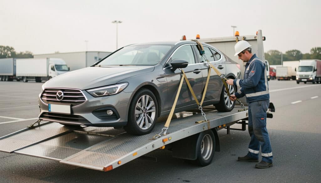 Transport de véhicules sur plateau sans risque